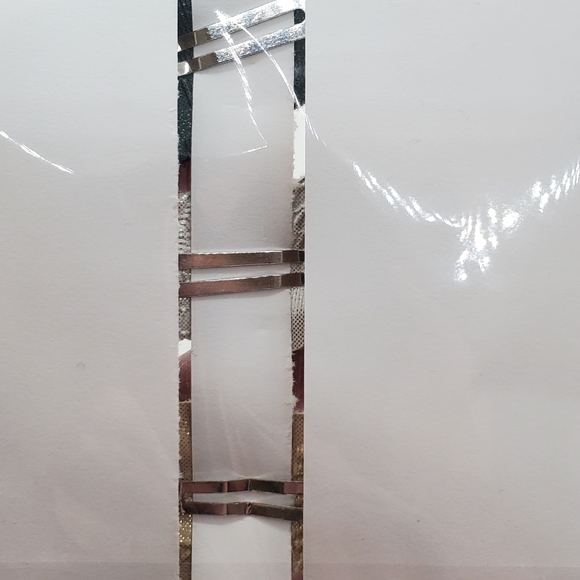 Embossed Lace Faux Leather Snap Clips Set of 3 - Picture 2 of 3